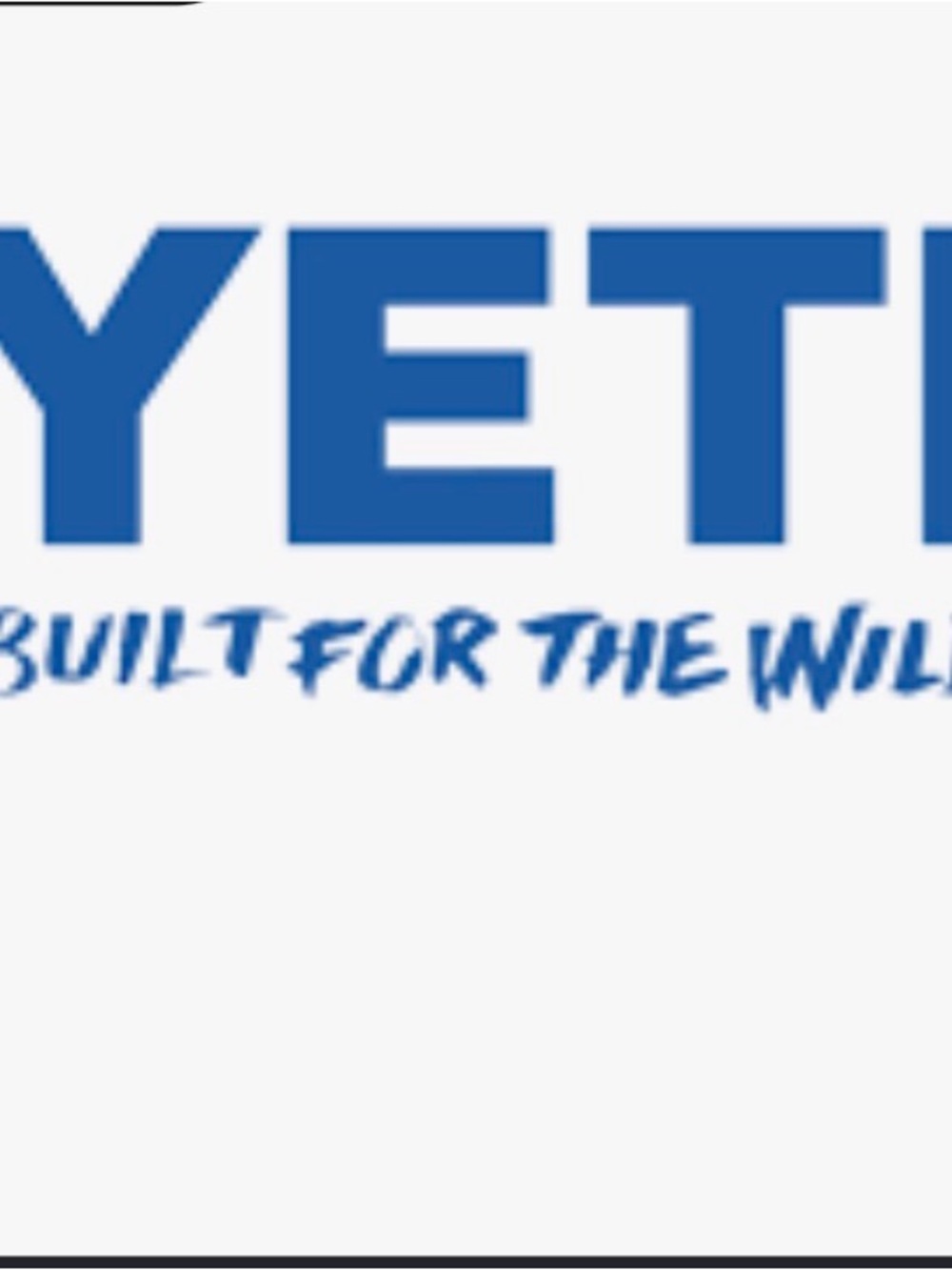 Yeti Bold Logo Built for the wild Window Decal Graphic in Blue New
